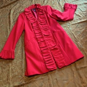 EUC INC Ruffled Coat EUC